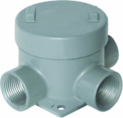T-Type Aluminum Outlet Body, 3/4" & 1-1/4" Hub Size, NEMA 4X, 6.63 x 6 x 4.38 Inch