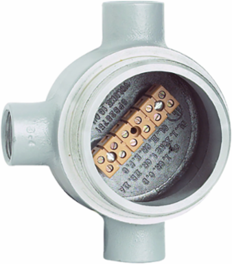 Aluminum Terminal Box, 5.563 Inch x 4 Inch, 3/4 Inch Hubs, UL/CSA, IP66