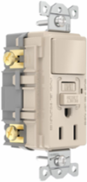 Heavy Duty, AUTOGUARD® Commercial Grade GFCI Receptacle, Tamper-Resistant, 15A 125V, Combination Switch, Light Almond