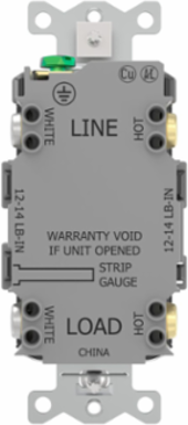 Spec Grade, Faceless, AUTOGUARD® Self-Testing, Self-Grounding GFCI