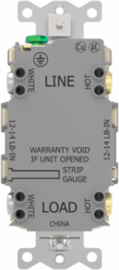 Heavy Duty, AUTOGUARD® Commercial Grade GFCI Receptacle, 20A 125V, Blank Face, Ivory