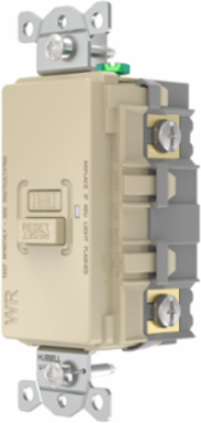 Heavy Duty, AUTOGUARD® Commercial Grade GFCI Receptacle, 20A 125V, Blank Face, Ivory