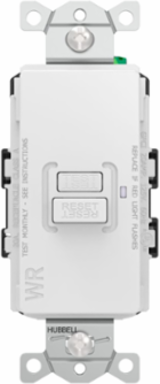 Heavy Duty, AUTOGUARD® Commercial Grade GFCI Receptacle, 20A 125V, Blank Face, White