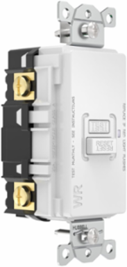 Heavy Duty, AUTOGUARD® Commercial Grade GFCI Receptacle, 20A 125V, Blank Face, White