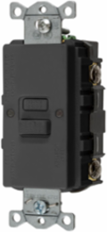 Self Test Faceless GFCI, 20A 125V, 2-Pole, 3-Wire, Black