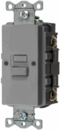 Self-Test Faceless GFCI 20A 125V 2-Pole 3-Wire Grounding Gray