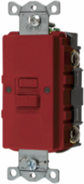 Faceless GFCI Receptacle, 20A 125V, 2-Pole 3-Wire, Red