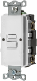 Self-Test Faceplate GFCI, 20A 125V, 2-Pole 3-Wire, White