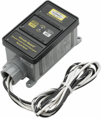 Hard Wired GFCI 30A 3-Phase 250V AC, Manual Set, Black