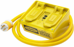 Portable GFCI 15A 120V AC 5-15R 6 Inch Cord Yellow