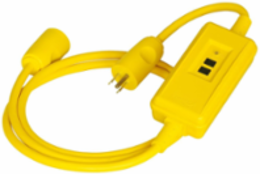GFCI Linecord, 15 Amp, 120V AC, 6 Foot, Auto Set, Yellow