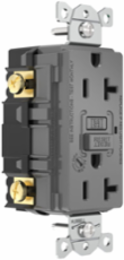 Heavy Duty, AUTOGUARD® Commercial Grade GFCI Receptacle, 20A 125V, With Alarm, Gray