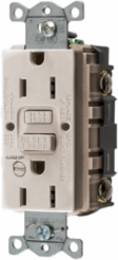 GFCI Receptacle 15A 125V 2-Pole 3-Wire with Alarm Light Almond