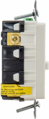GFCI Receptacle, 15A 125V, 5-15R, White, Heavy Duty