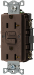 Ground Fault GFCI Receptacle 20A 125V 5-20R Brown
