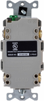 GFCI Receptacle, 20A 125V, 5-20R, Tamper-Resistant, Black