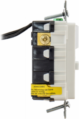 GFCI Receptacle with Single Pole Switch, 15A 125V, 5-15R, White