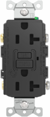 Heavy Duty, AUTOGUARD® Commercial Grade GFCI Receptacle, Tamper-Resistant, 20A 125V, With Alarm, Black