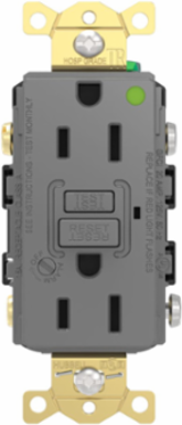 Fed Spec, Hospital Grade, 5-15R AUTOGUARD® Self-Testing, Self-Grounding GFCI