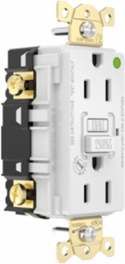 Fed Spec, Hospital Grade, 5-15R AUTOGUARD® Self-Testing, Self-Grounding GFCI