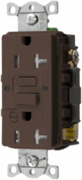 GFCI Receptacle, 20A 125V, Tamper-Resistant, Alarm, 3.1 Inch Width