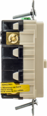 Power Protection Devices, Receptacle, Self Test, GFCI, Commercial Grade, 20A 125V, 2-Pole 3-Wire Grounding, 5- 20R, Light Almond