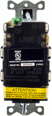 Power Protection Devices, Receptacle, Self Test, GFCI, Commercial Grade, 20A 125V, 2-Pole 3-Wire Grounding, 5- 20R, Light Almond