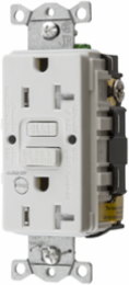 GFCI Receptacle, 20A 125V, Tamper Resistant, Self-Test with Alarm, White