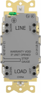 Fed Spec, Hospital Grade, 5-15R AUTOGUARD® Self-Testing, Self-Grounding GFCI