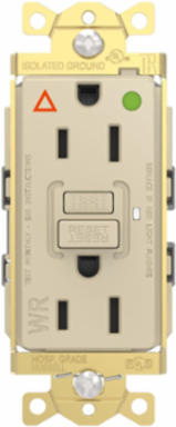 Fed Spec, Hospital Grade, 5-15R AUTOGUARD® Self-Testing, Self-Grounding GFCI