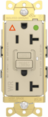 Fed Spec, Hospital Grade, 5-20R AUTOGUARD® Self-Testing, Self-Grounding GFCI
