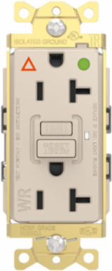 Fed Spec, Hospital Grade, 5-20R AUTOGUARD® Self-Testing, Self-Grounding GFCI