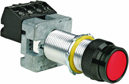RX2B Momentary Push Button Operator with Red Button, 2.25 x 6.625 x 1.75 Inch, 1NC Contact
