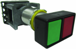 Aluminum Double Push Button Operator - Momentary Action, 10 A, NEMA 3, 4, 4X
