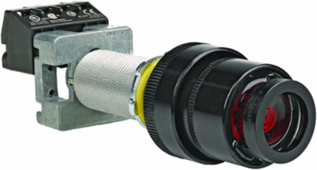 120V Illuminated Push Button Operator - Red Lens, 8.5 Inch x 3.75 Inch x 3.75 Inch