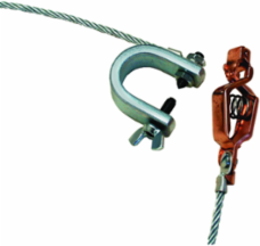 10' Flex Steel Cable w/alligator clip & C clamp
