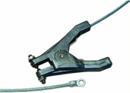3' Flex Steel Cable w/Hand Clamp & 1/4" Terminal