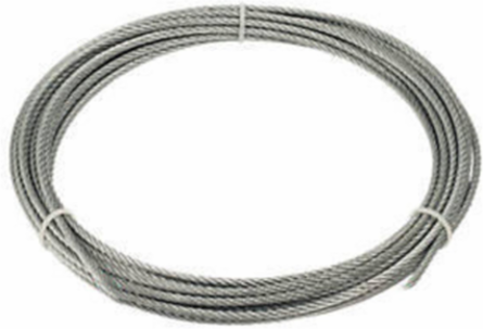 WIRE ROPE,GLV,1/8,CLEAR, 50-FT