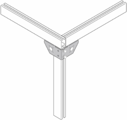 Aluminum Track Component - Corner Bracket