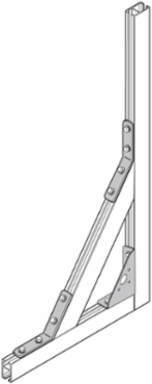 Aluminum Track Component - Angle Brace Bracket 45°