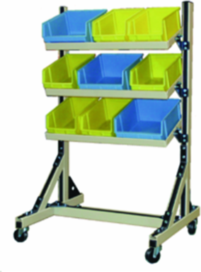 Complete Shelf Cart Kit with Three 12" Deep Adjustable Shevles 30" Wide