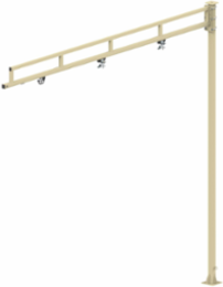 Floor Mounted Jib, Fixed 10' Boom, 3' Column, 50 Lb Capacity