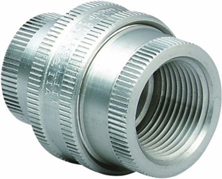 3/4 Inch Aluminum Female to Female Union, Quad Listed, Threaded for Rigid Conduit