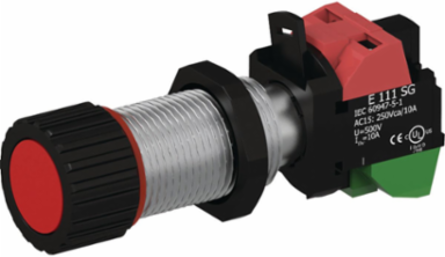 Push Button Assembly Red 40mm Long Length, 10A, NEMA Type 4X