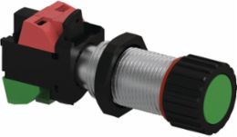 Green Push Button Assembly 1 N.O./1 N.C. Contact, 4.2 Inch x 1.8 Inch x 1.8 Inch, 10 A