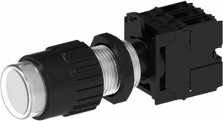 Clear Illuminated Push Button, 24V AC/DC, 1 N.O./1 N.C., 25mm, 3/4 Inch NPSM