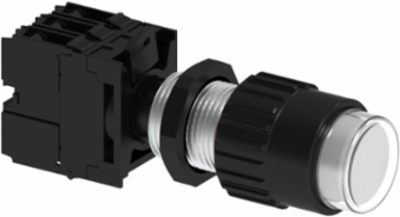 Clear Illuminated Push Button, 24V AC/DC, 1 N.O./1 N.C., 25mm, 3/4 Inch NPSM