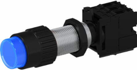 Blue Illuminated Push Button 40mm Length, 10A, 120V AC/DC, Type 4X