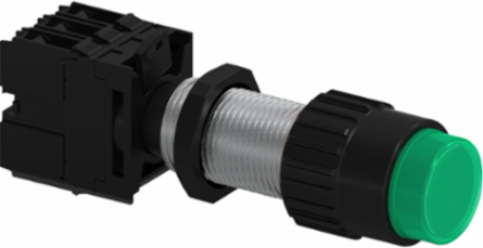 Green Illuminated Push Button, 40mm Long, 10A, Type 4X, 120V AC/DC