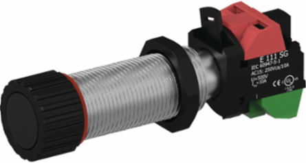 Push Button Assembly, Black, 6.7 Inch Length, 1.8 Inch Width, 10 Amp, 2 Poles